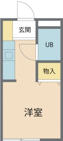 ポルシェ座間相模が丘(ワンルーム/1階)の間取り写真