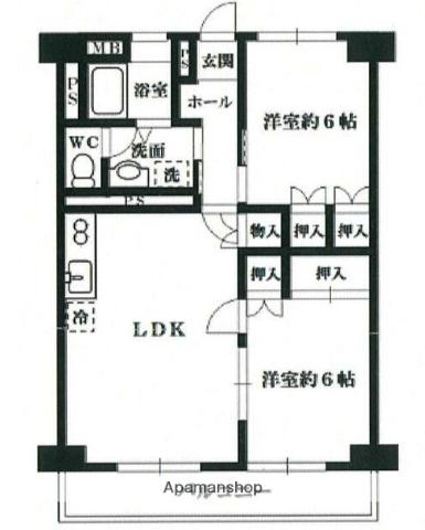 磯子駅前ビル 3階階 間取り