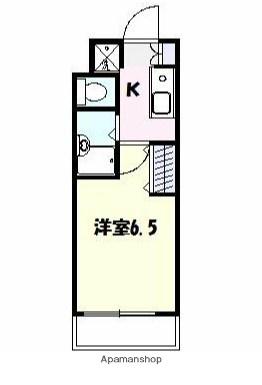 ベルコート3(1K/2階)の間取り写真