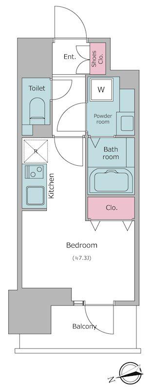 レジディア大森Ⅱ(ワンルーム/3階)の間取り写真