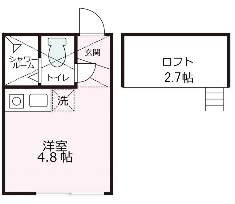 メゾンパル鶴見市場(ワンルーム/1階)の間取り写真