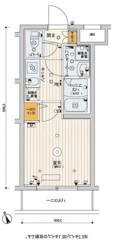 スカイコートパレス鷺沼(1K/4階)の間取り写真