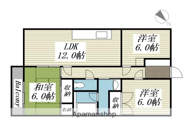 第14明智ビル(3LDK/2階)の間取り写真