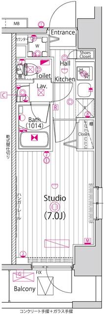 ガーラ・リバースクエア横濱南 10階階 間取り