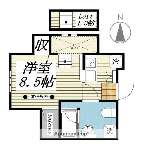 Aレガート吉野町(ワンルーム/3階)の間取り写真