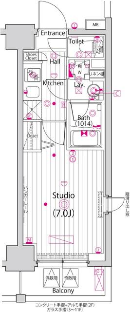 ガーラ・ステーション横濱大通公園(1K/6階)の間取り写真