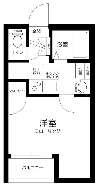 HALE CANAL(1K/1階)の間取り写真