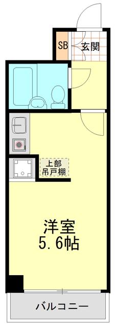 メゾン・ド・エトレーヌ(1K/2階)の間取り写真