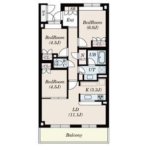 S-FORT横浜青葉台(3LDK/1階)の間取り写真