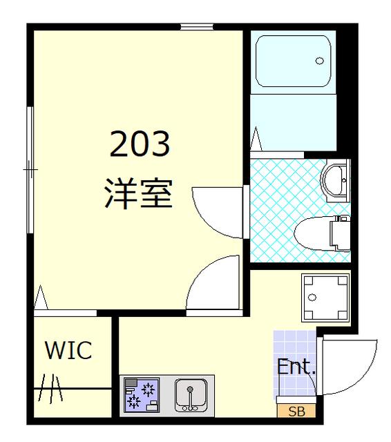 CSスクエア(1K/2階)の間取り写真