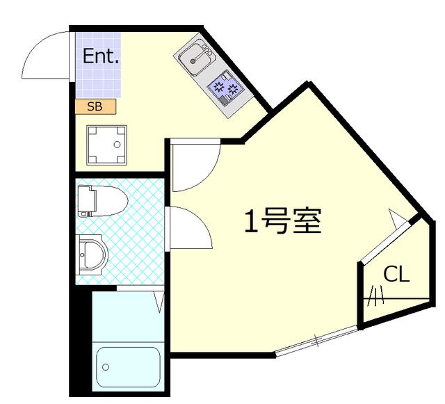 CSスクエア(1K/3階)の間取り写真