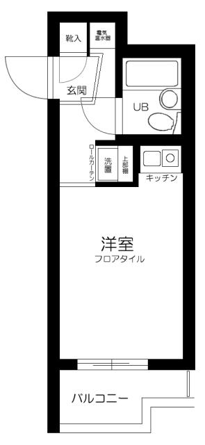 ライオンズマンション宮崎台第10(ワンルーム/4階)の間取り写真