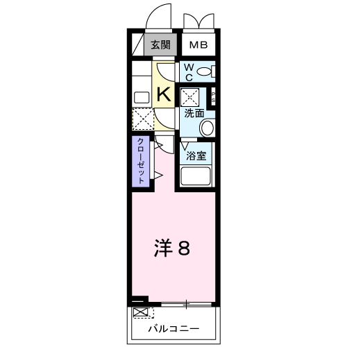 スアヴィス横須賀中央(1K/6階)の間取り写真