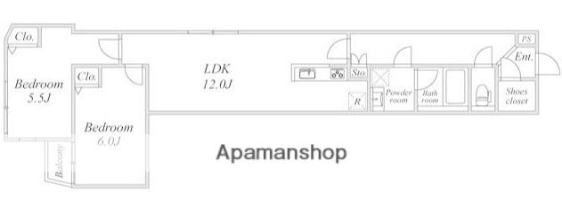 FABRIC大森町(2LDK/1階)の間取り写真