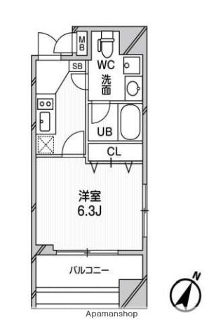アーデン町田(1K/14階)の間取り写真