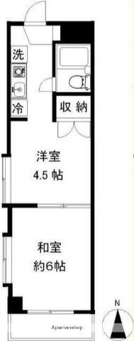 ライフハウスナカムラ(2K/3階)の間取り写真