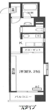 アネシス湘南(1K/4階)の間取り写真