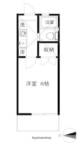 天神ドミール21(1K/2階)の間取り写真