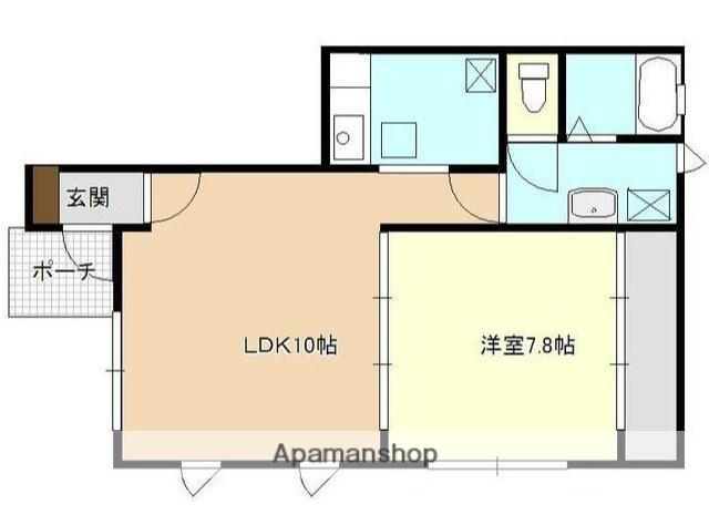 ブルーム(1LDK/2階)の間取り写真