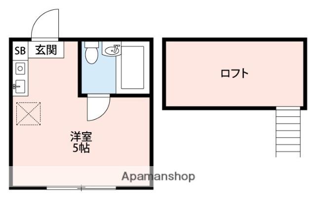 フォンターナ日ノ出町(ワンルーム/1階)の間取り写真
