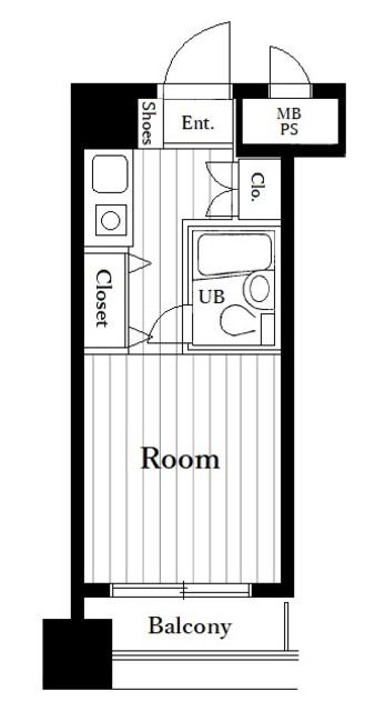 ライオンズマンション関内第6(ワンルーム/4階)の間取り写真