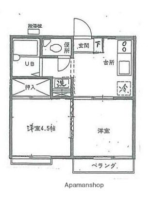 斉藤ハイツ2(2K/2階)の間取り写真