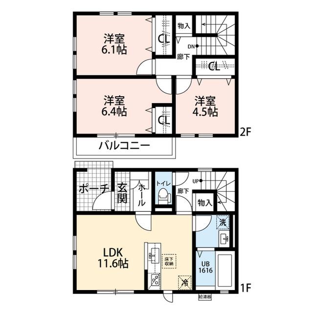 BATELIRA(3LDK/1階)の間取り写真