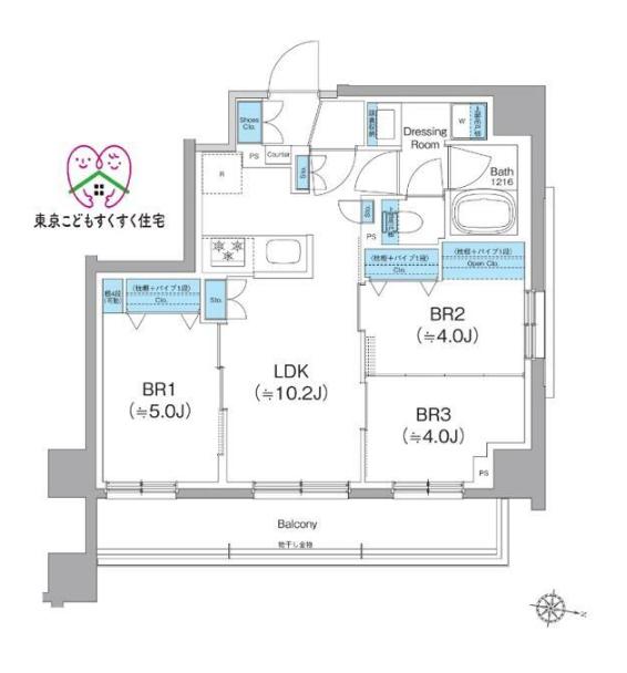 クレヴィアリグゼ西馬込(3LDK/7階)の間取り写真