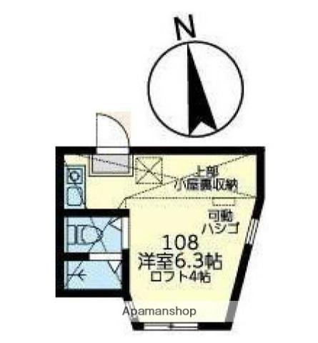 ユナイト白楽アンシャンテ(ワンルーム/1階)の間取り写真