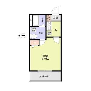 イニッツィオ永田南(1K/5階)の間取り写真