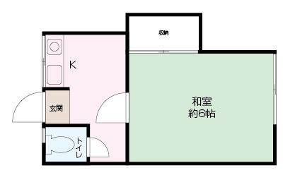 中原コーポラス(1K/2階)の間取り写真