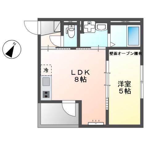 グラン ジャルダン(1LDK/1階)の間取り写真