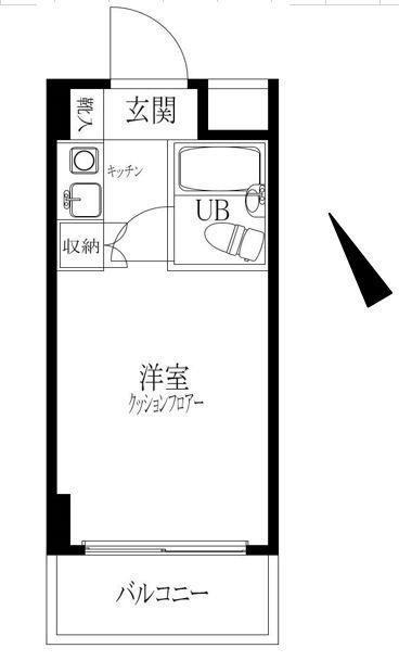 ロータリーライフ石川町(ワンルーム/3階)の間取り写真