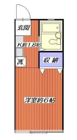 イマーブル52(1K/1階)の間取り写真