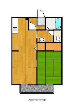 ビーライン(1LDK/1階)の間取り写真