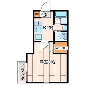 VILLEGE磯子Ⅰ(1K/1階)の間取り写真