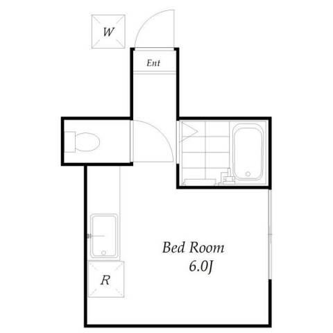セントラルハウス青葉(ワンルーム/1階)の間取り写真