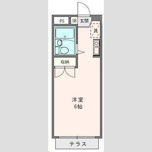 鶴見マンション関東(1K/1階)の間取り写真