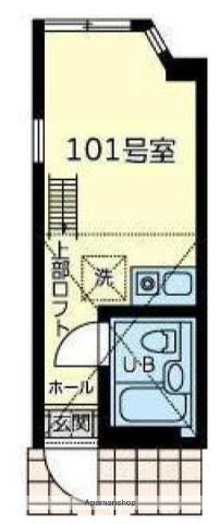 ユナイト桜本ヴィクトリーアルバート(ワンルーム/1階)の間取り写真