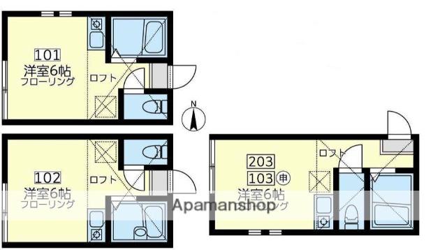 ユナイト六浦フェルメールの瞳(ワンルーム/1階)の間取り写真