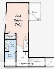 HALE石川町(ワンルーム/2階)の間取り写真