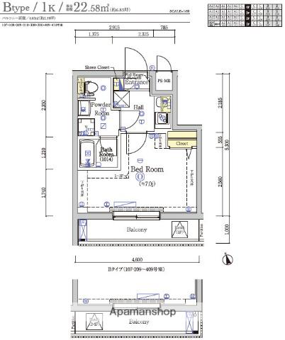 SHOKEN RESIDENCE横浜鶴見Ⅱ(1K/3階)の間取り写真