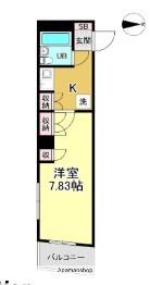CENT武蔵小杉(1K/4階)の間取り写真