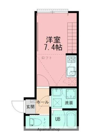 NOIR RESIDENCE KIKUNA(1K/2階)の間取り写真