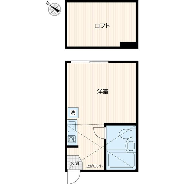 KOハイツ(ワンルーム/2階)の間取り写真