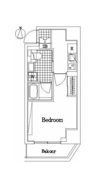 ザ・レジデンス・オブ・トーキョー OM06(1DK/2階)の間取り写真