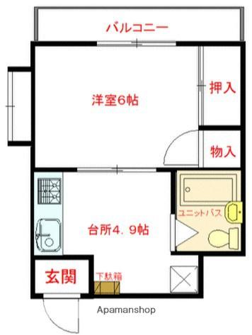 相湘21伊勢原ビル(1K/3階)の間取り写真