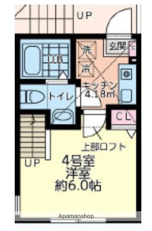 レッドファーン立場(1K/1階)の間取り写真