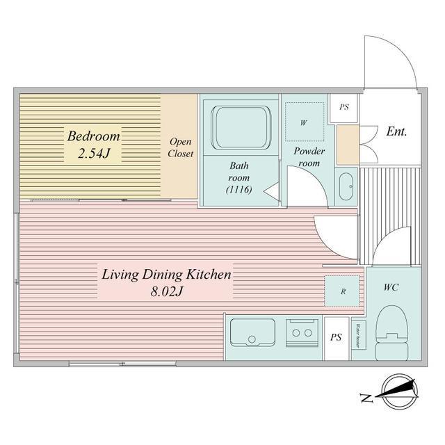 LIVEFLAT馬込(1LDK/3階)の間取り写真