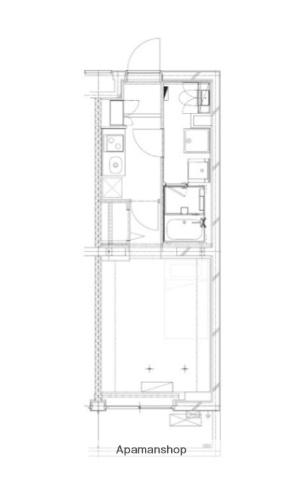 ジェノヴィア 二子新地(1K/1階)の間取り写真